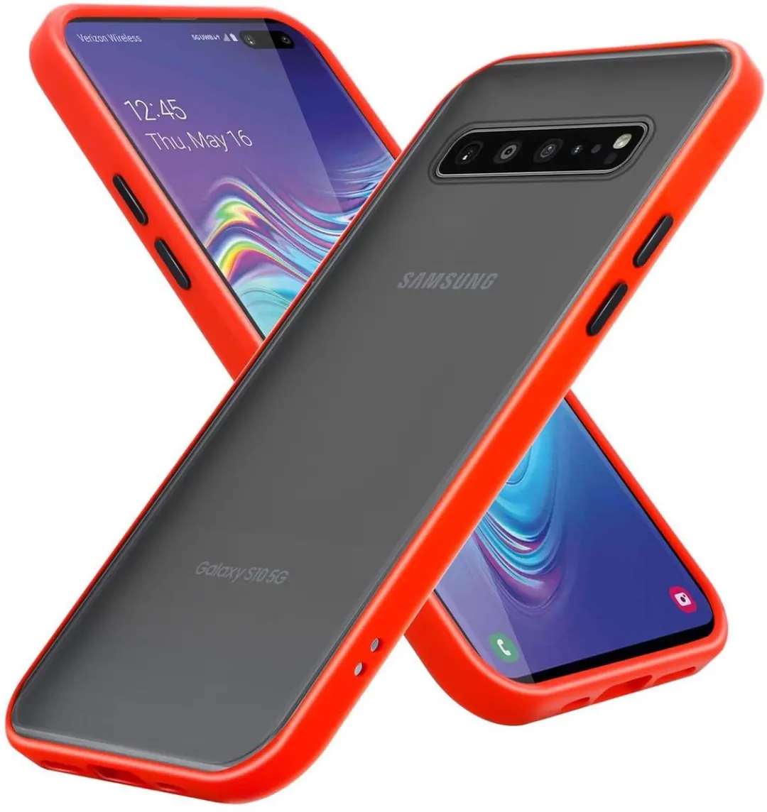 Cadorabo Hoesje geschikt voor Samsung Galaxy S10 4G in Mat Rood