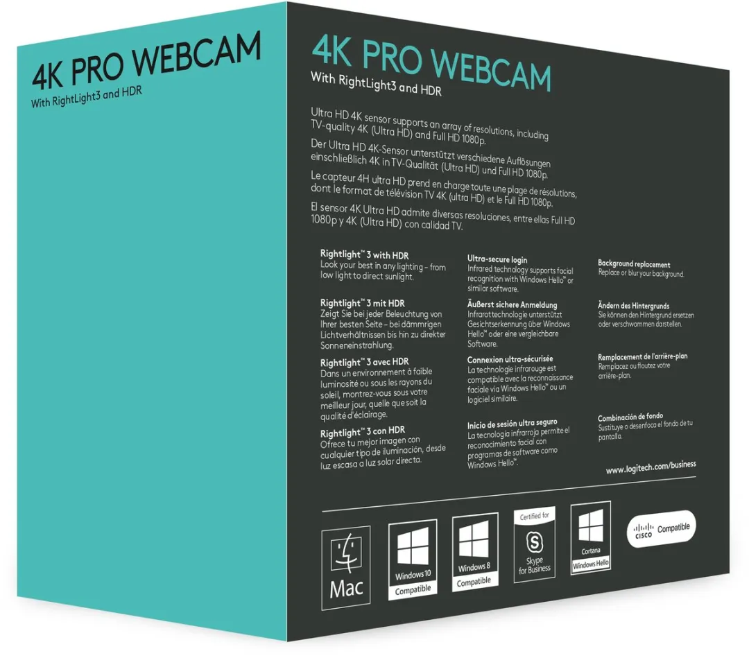 Logitech BRIO 960-001194 Webcam 4K - HDR - 60 FPS - Zwart