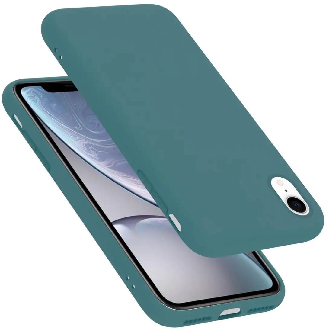 Cadorabo Hoesje geschikt voor Apple iPhone XR in LIQUID GROEN