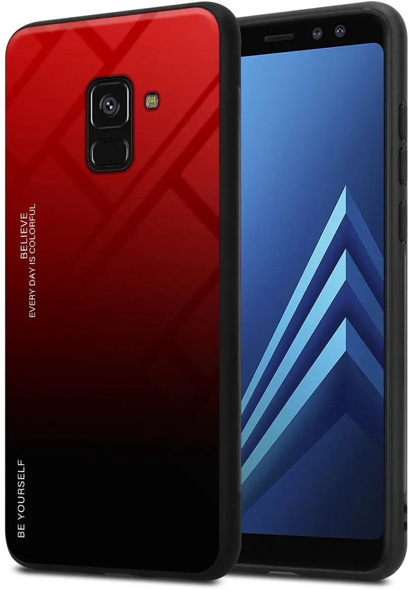 Cadorabo Hoesje geschikt voor Samsung Galaxy A8 2018 in ROOD
