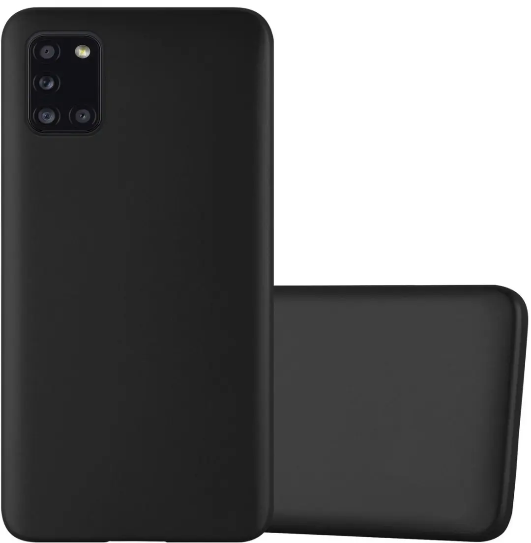 Cadorabo Hoesje geschikt voor Samsung Galaxy A31 in METALLIC ZWART