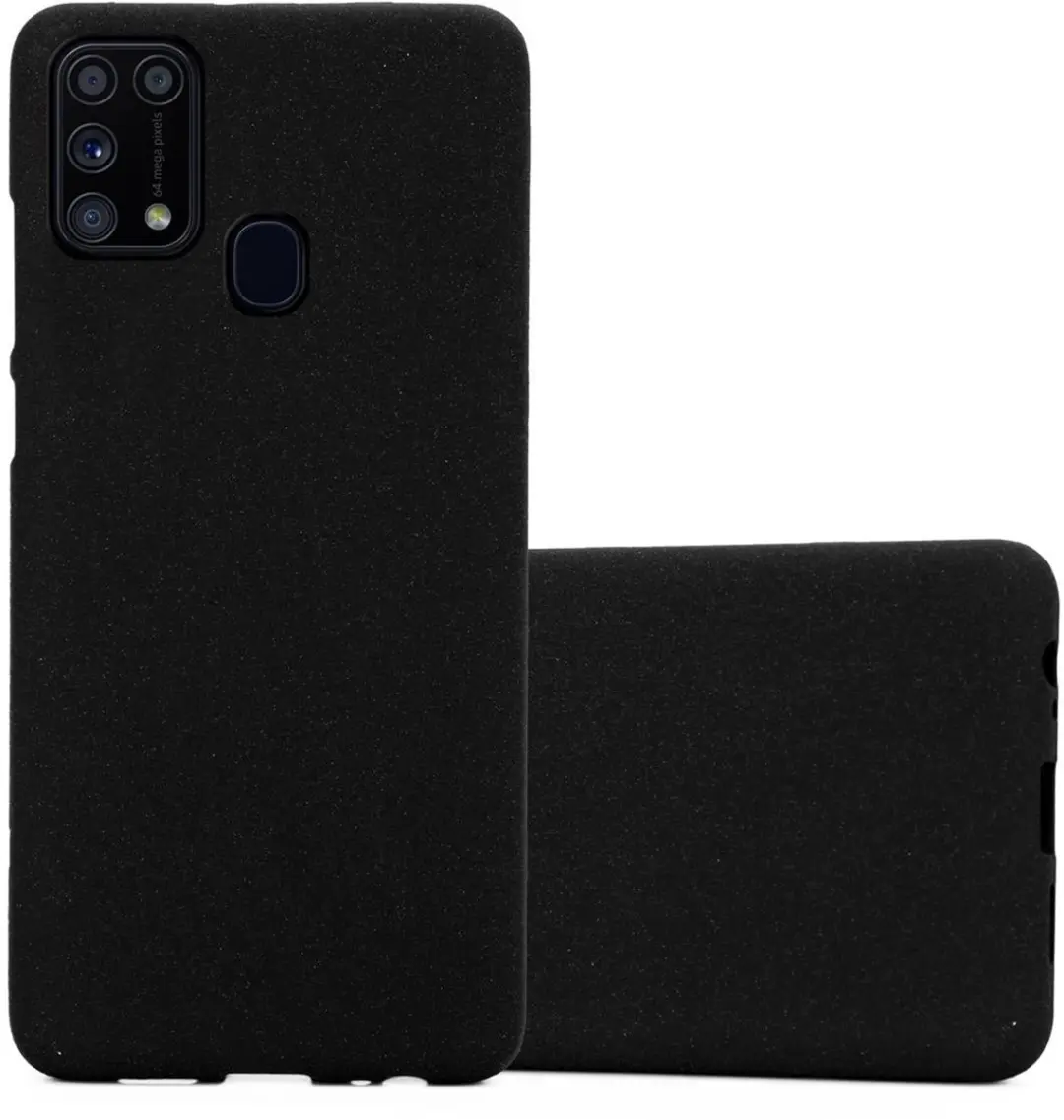 Cadorabo Hoesje geschikt voor Samsung Galaxy M31 in FROST ZWART