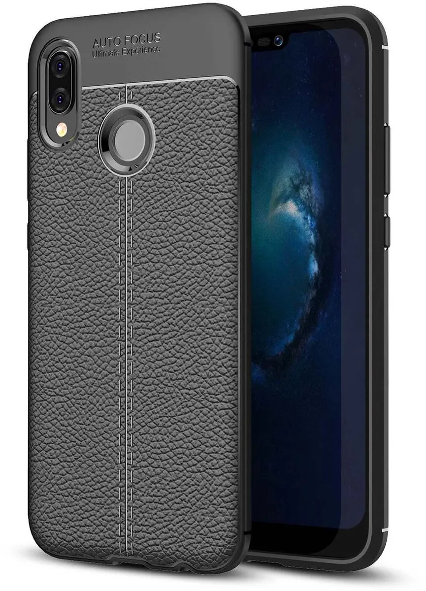 Cadorabo Hoesje geschikt voor Huawei P20 LITE 2018 / NOVA 3E in Diep Zwart