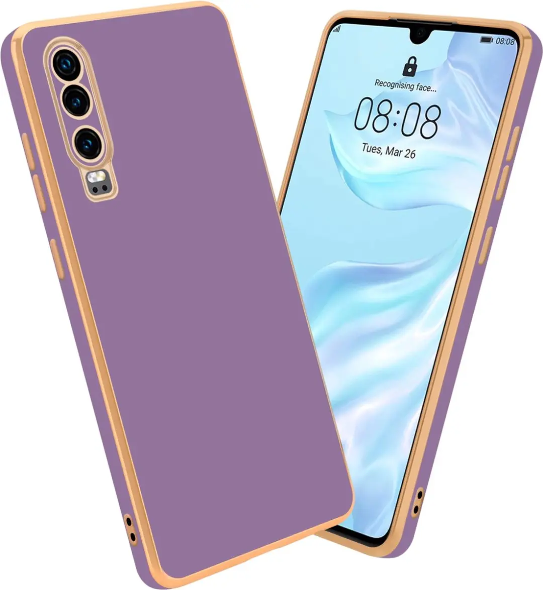 Cadorabo Hoesje geschikt voor Huawei P30 in Glossy Paars