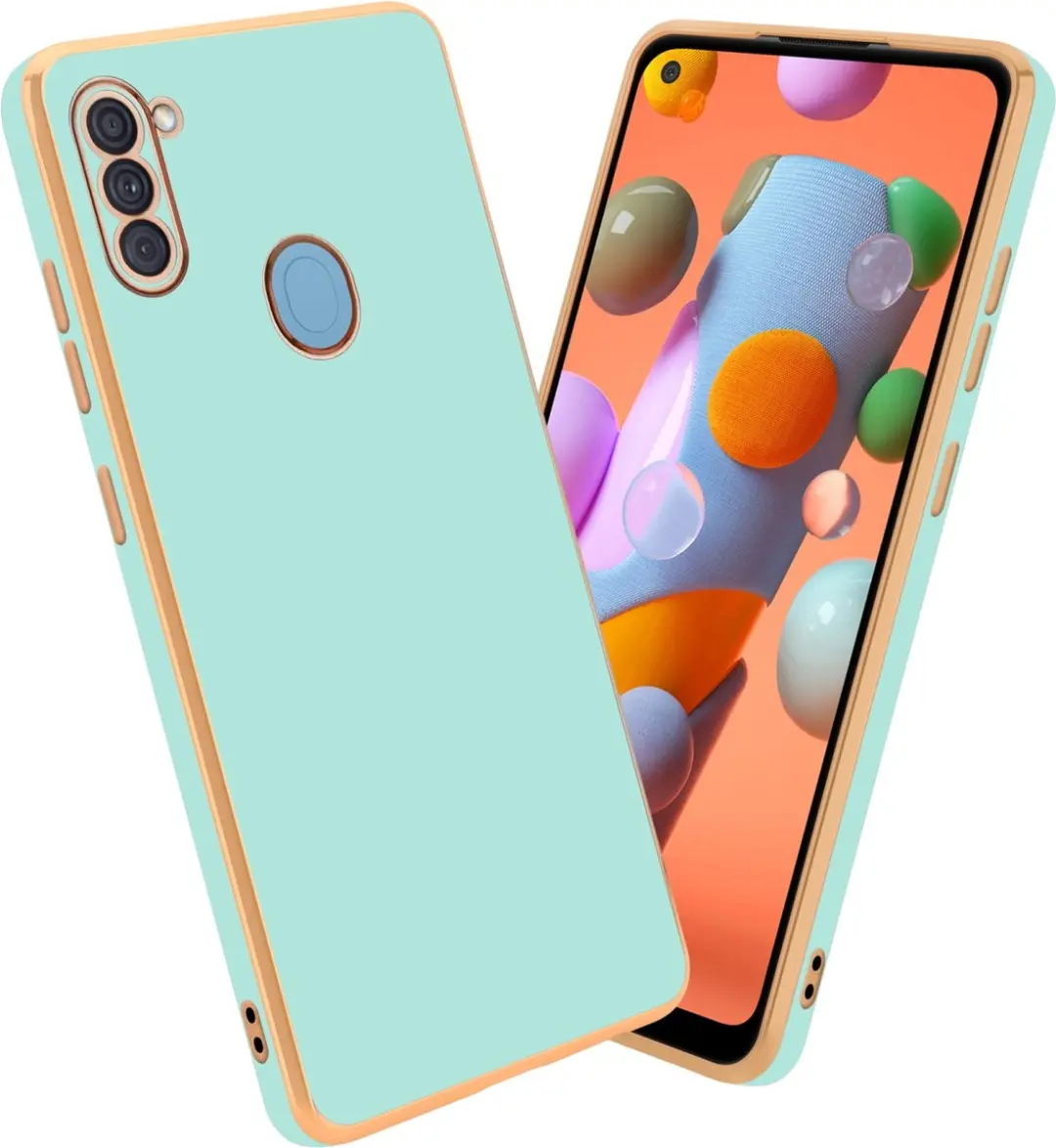 Cadorabo Hoesje geschikt voor Samsung Galaxy A11 / M11 in Glossy Mintgroen