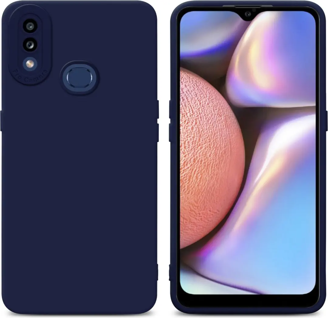 Cadorabo Hoesje geschikt voor Samsung Galaxy A10s / M01s in FLUID DONKER BLAUW