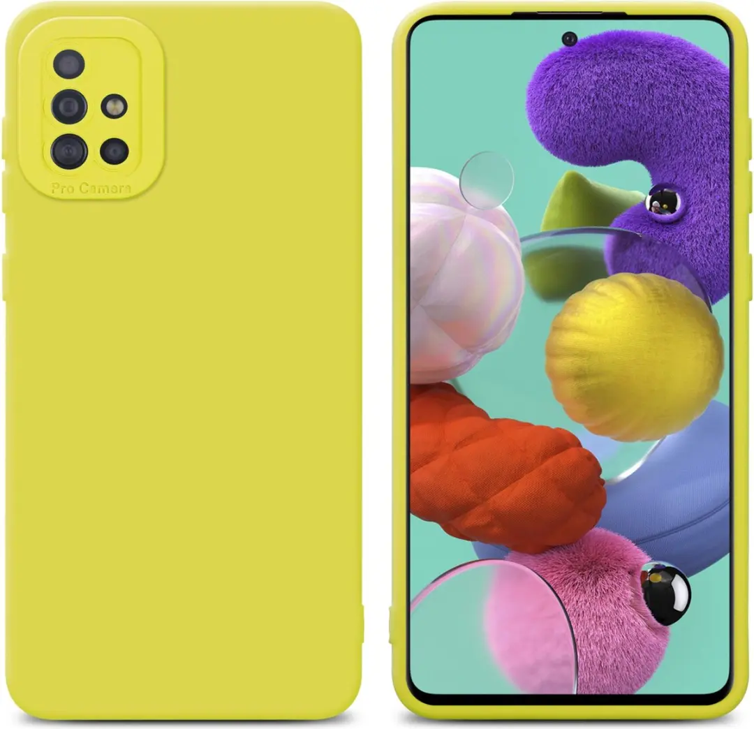 Cadorabo Hoesje geschikt voor Samsung Galaxy A51 4G / M40s in FLUID GEEL