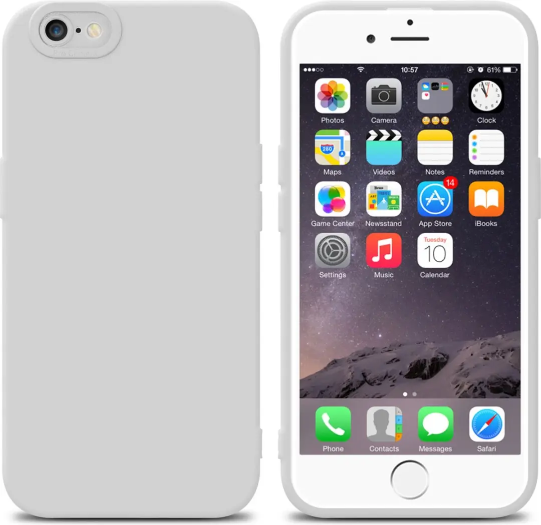 Cadorabo Hoesje geschikt voor Apple iPhone 6 / 6S in FLUID WIT