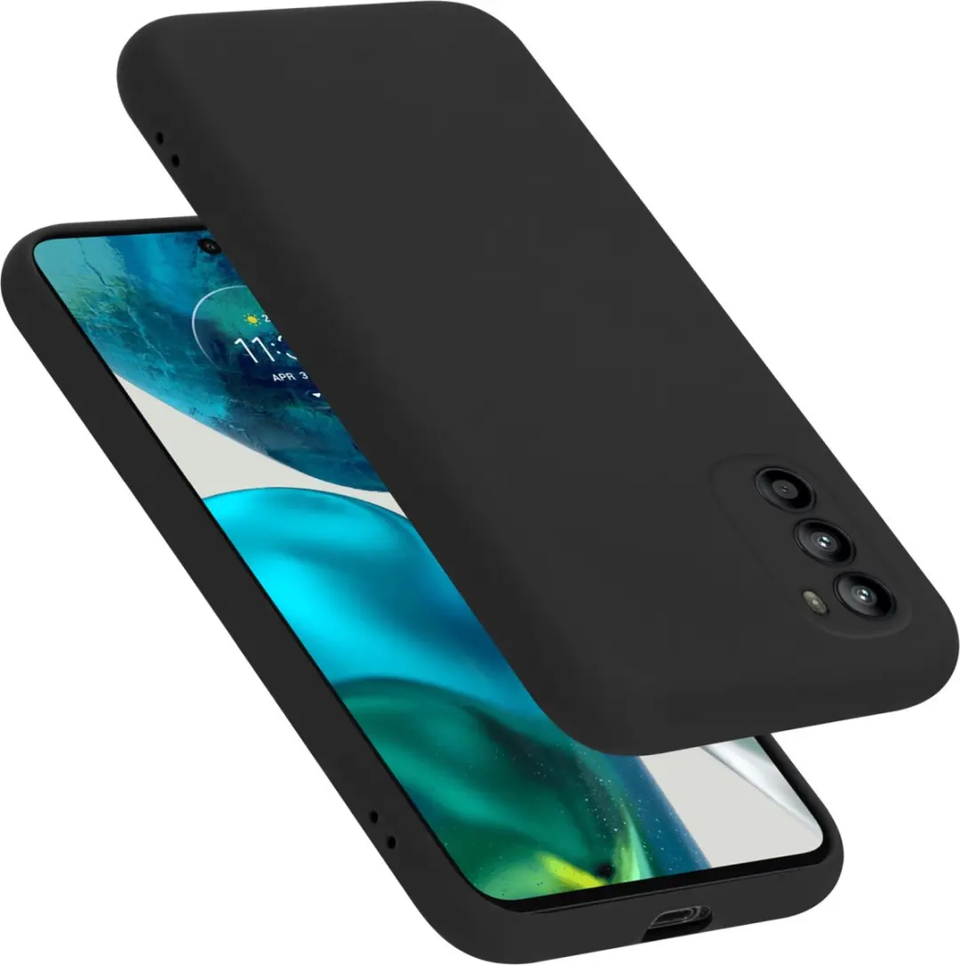 Cadorabo Hoesje geschikt voor Motorola MOTO G52 4G / G82 5G in LIQUID ZWART
