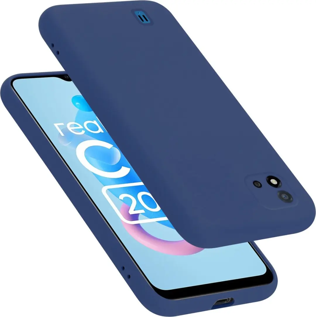 Cadorabo Hoesje geschikt voor Realme C11 2021 in LIQUID BLAUW
