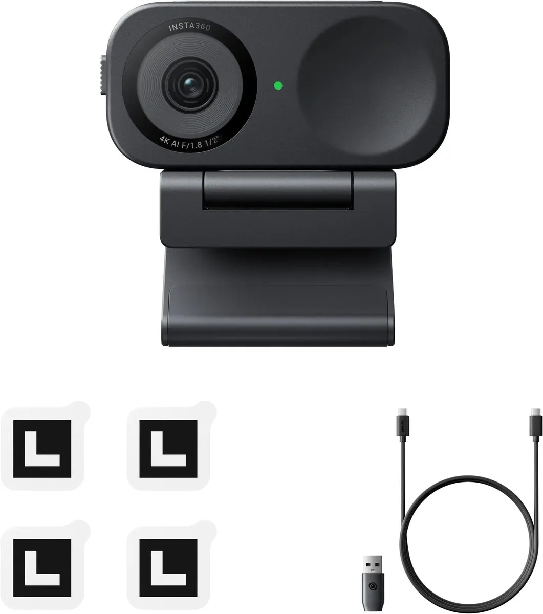 Insta360 Link 2C 4K Webcam - Zwart