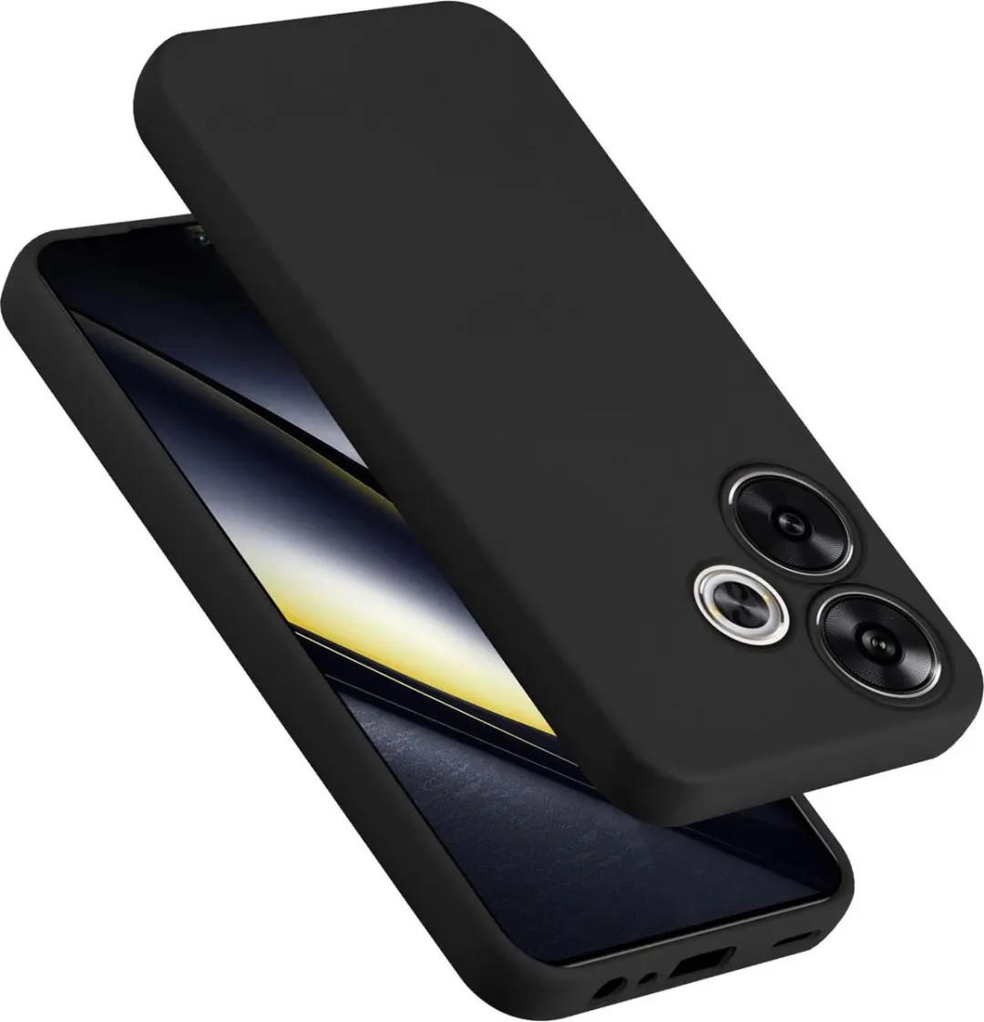 Cadorabo Hoesje geschikt voor Xiaomi Poco F6 in LIQUID ZWART
