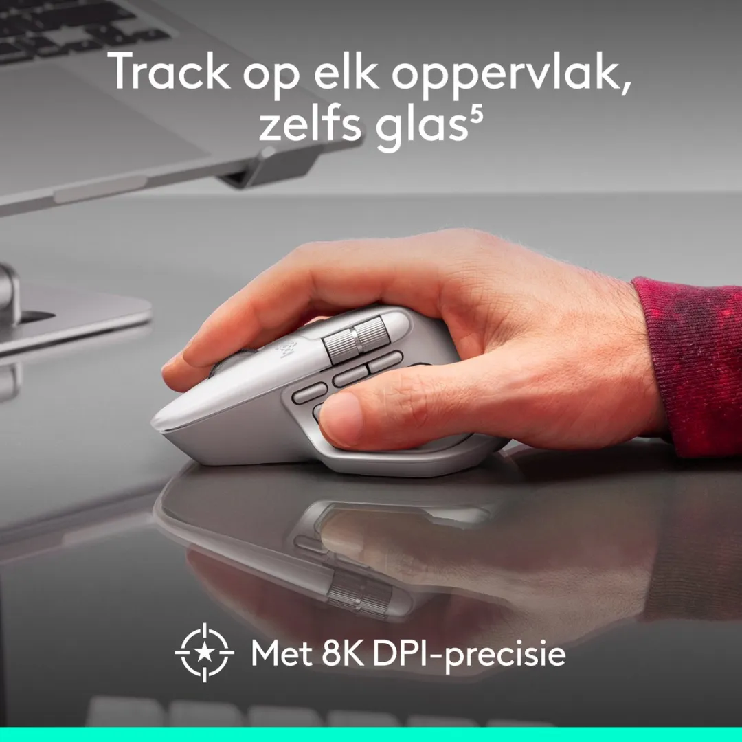 Logitech MX Master 4 Draadloze Muis - Rechtshandig - Mac - Zilver