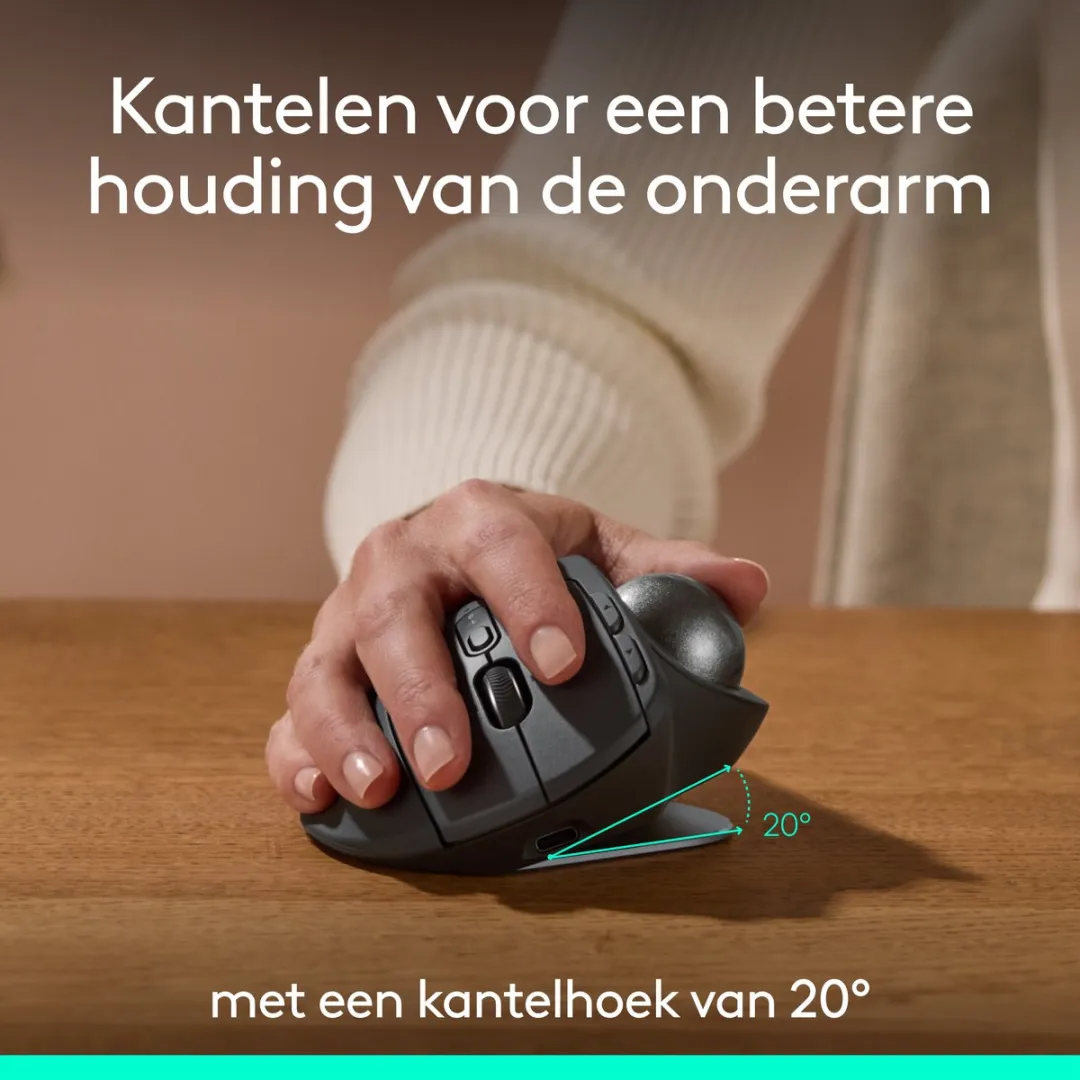 Logitech MX Ergo S Draadloze Muis - Graphite