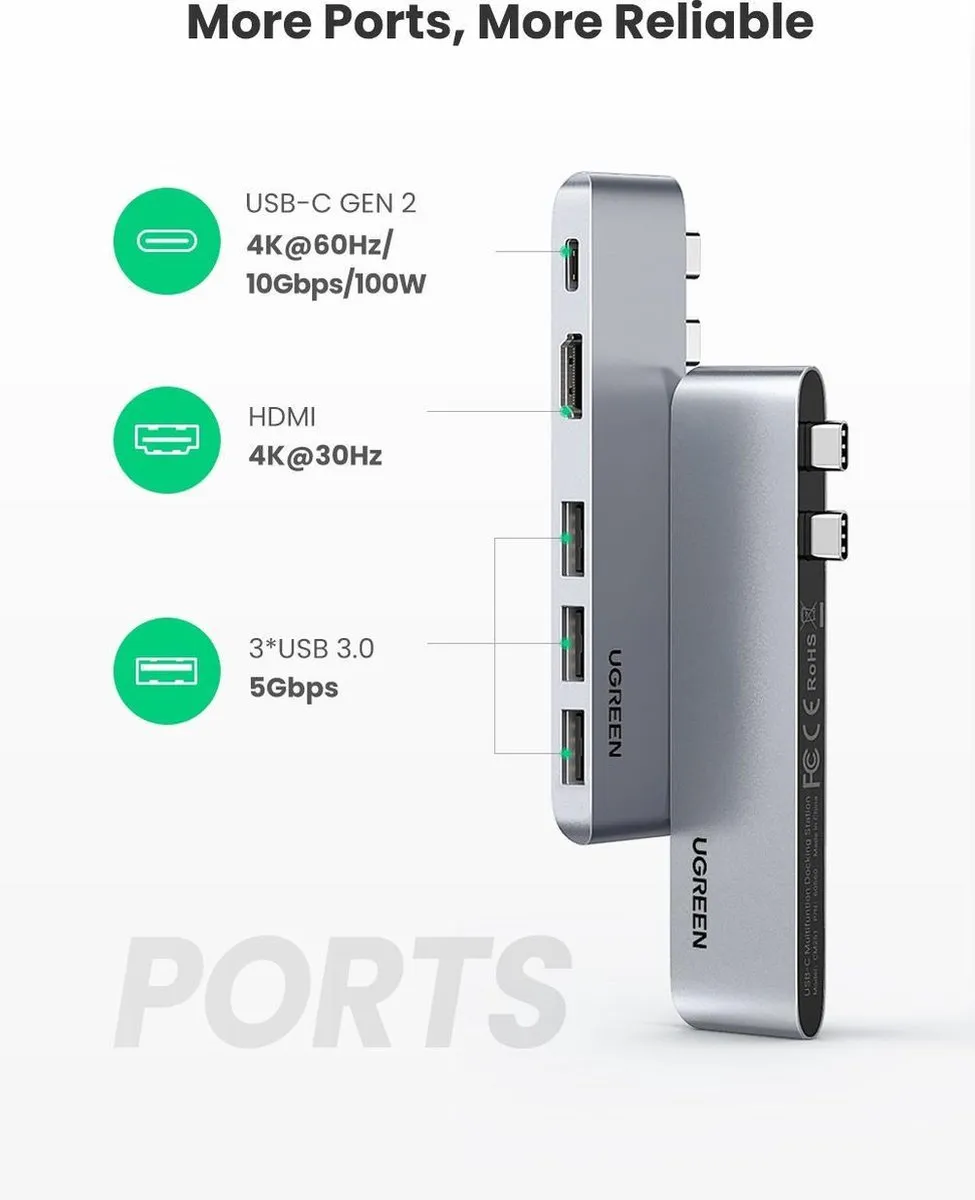 Ugreen 60559 MacBook Dock 5-in-1 - Space Grey