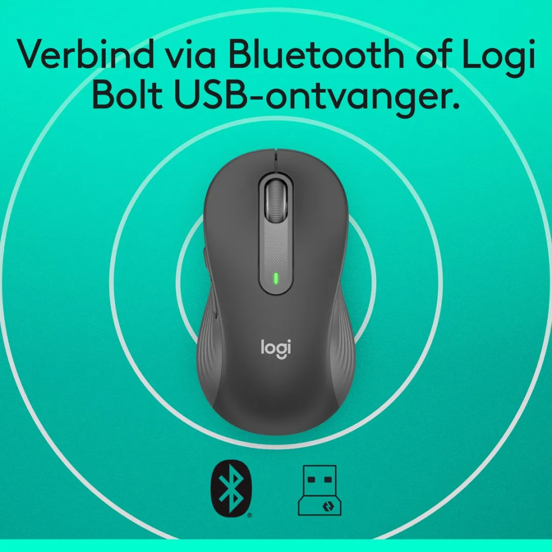 Logitech Signature M650 Draadloze Muis - Grijs - afbeelding 6 van 6