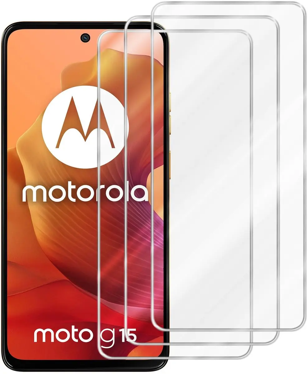 Cadorabo 3x Screenprotector geschikt voor Motorola Moto G15