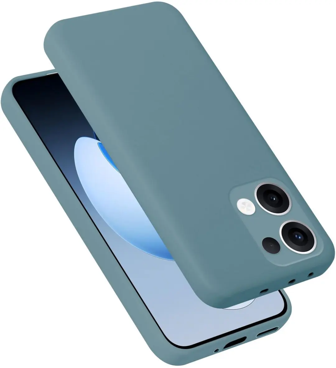 Cadorabo Hoesje geschikt voor OPPO Reno 13 Case in Liquid Groen Beschermhoes gem