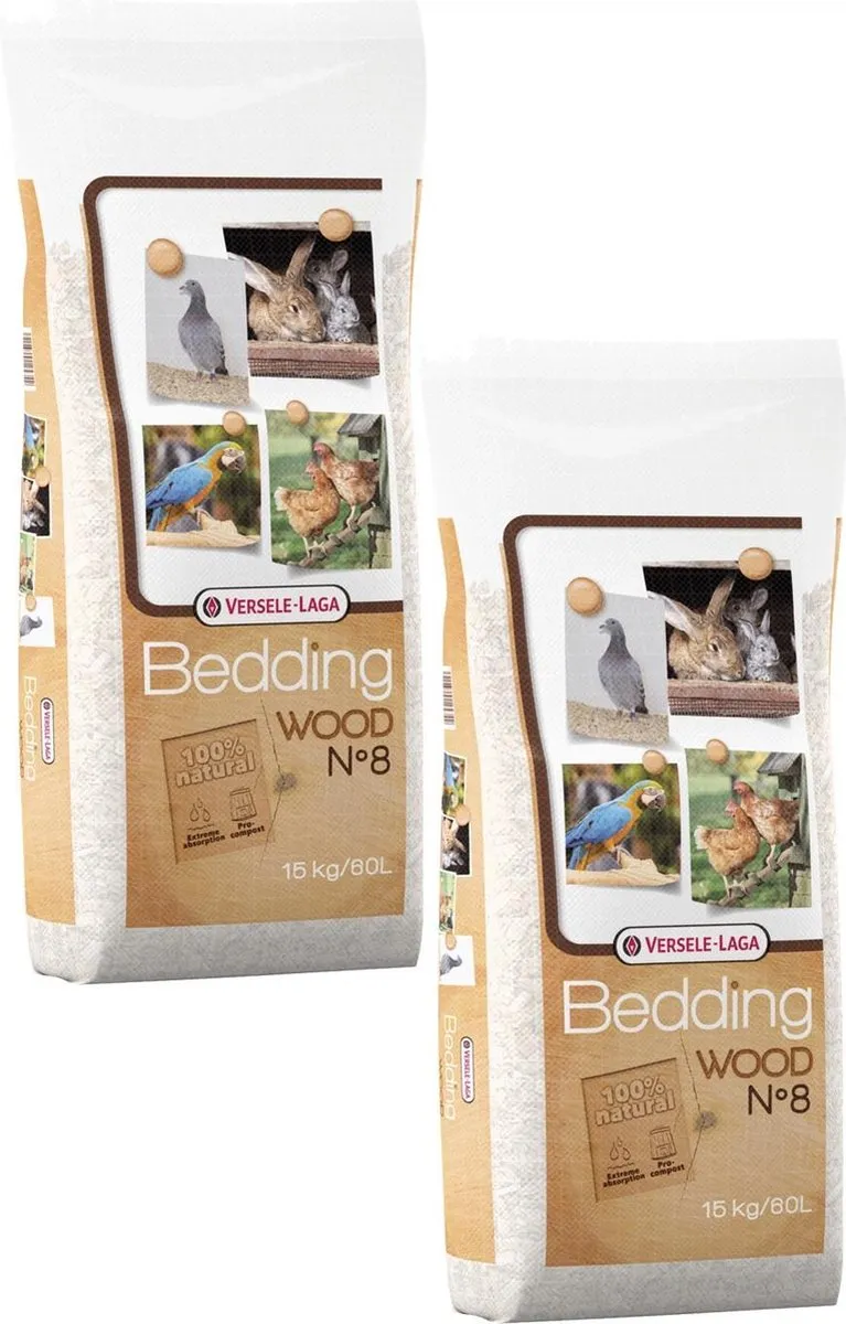 Versele-Laga Wood Bedding Beukenhout No. 8 - Vogelbodembedekking 30kg
