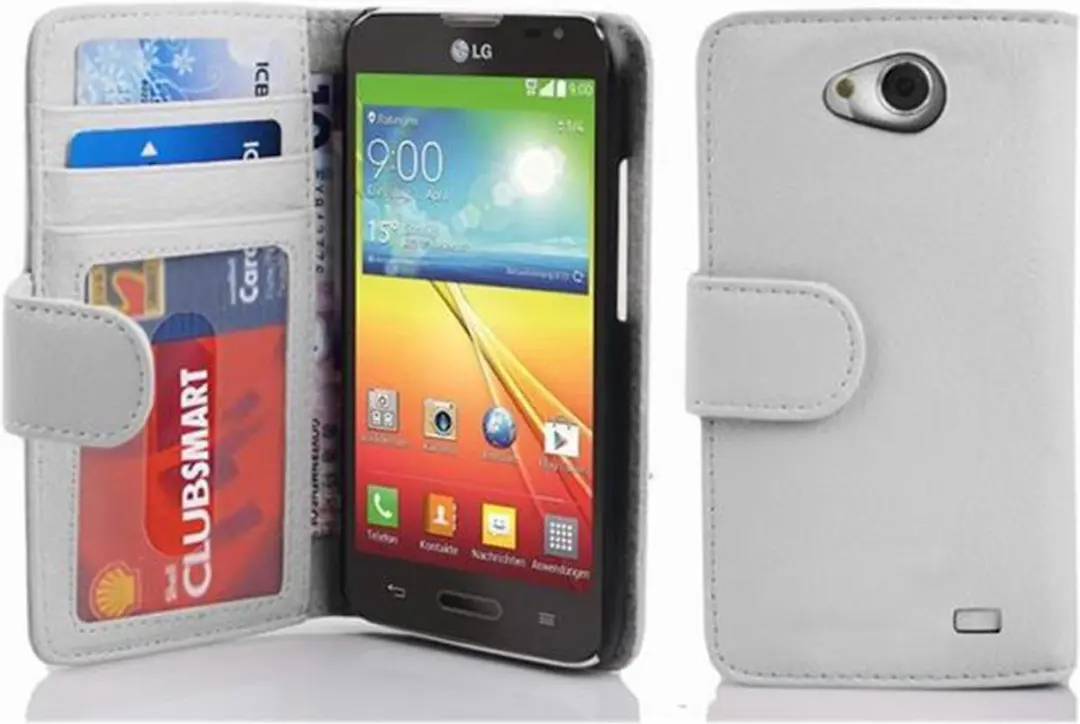 Cadorabo Hoesje geschikt voor LG L70 (1. SIM) in MAGNESIUM WIT