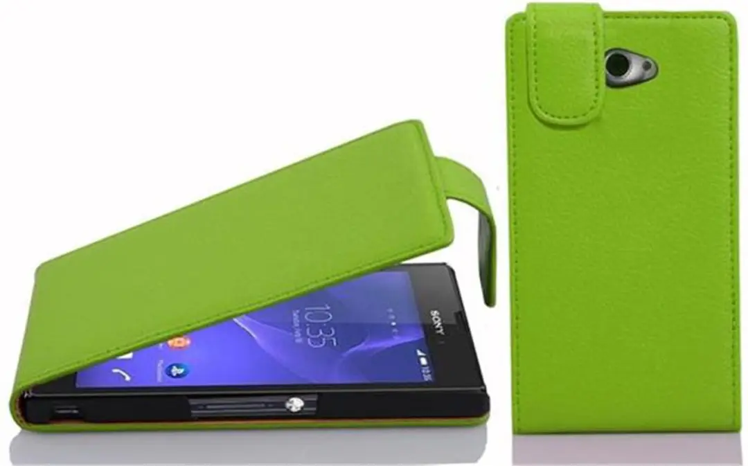 Cadorabo Hoesje geschikt voor Sony Xperia M2 / M2 AQUA in APPEL GROEN