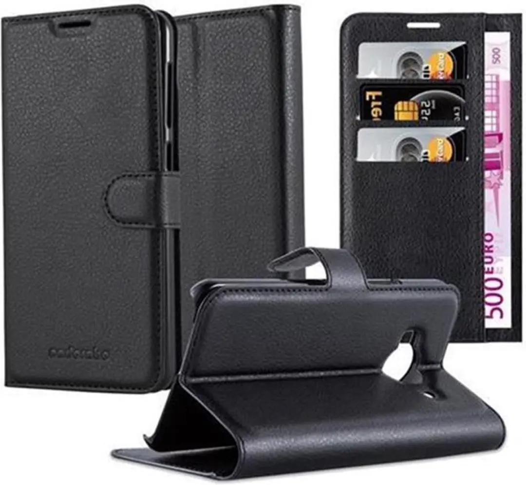 Cadorabo Hoesje geschikt voor HTC ONE M9 PLUS / ONE ME in PHANTOM ZWART