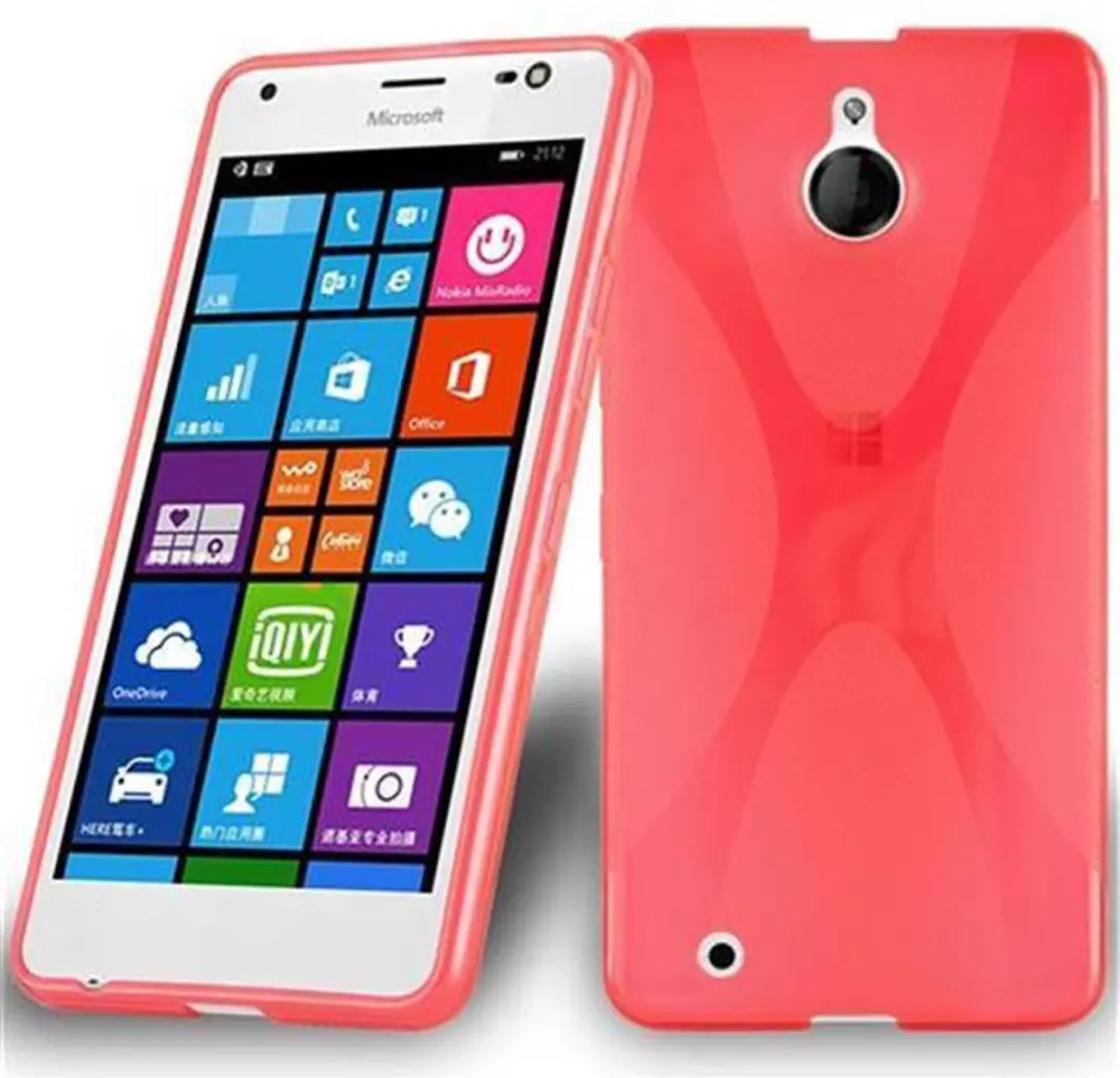 Cadorabo Hoesje geschikt voor Nokia Lumia 850 in INFERNO ROOD - Beschermhoes gemaakt van flexibel TPU silicone Case Cover