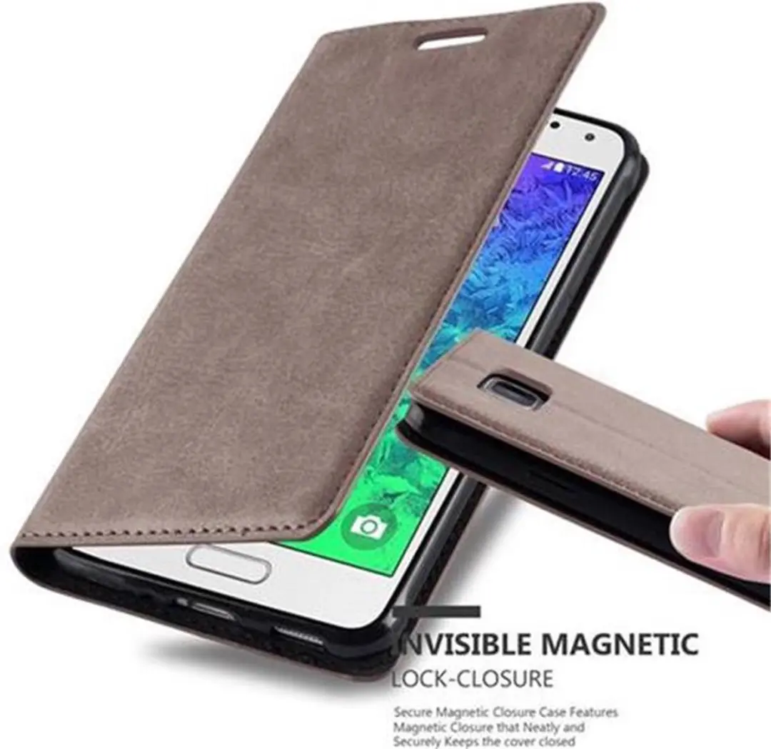 Cadorabo Hoesje geschikt voor Samsung Galaxy ALPHA in KOFFIE BRUIN