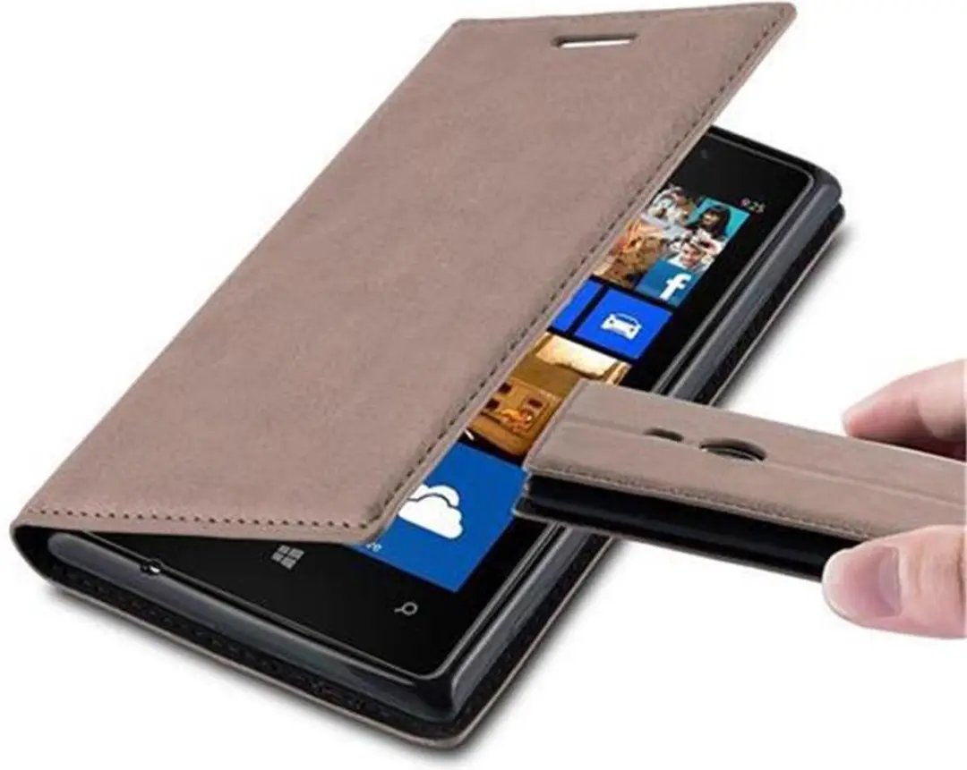 Cadorabo Hoesje geschikt voor Nokia Lumia 925 in KOFFIE BRUIN