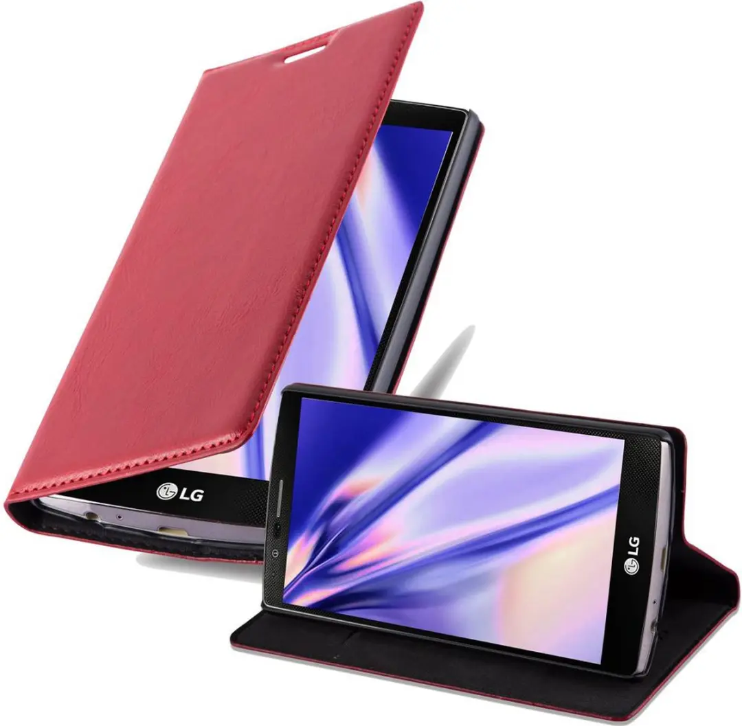 Cadorabo Hoesje geschikt voor LG G4 / G4 PLUS in APPEL ROOD