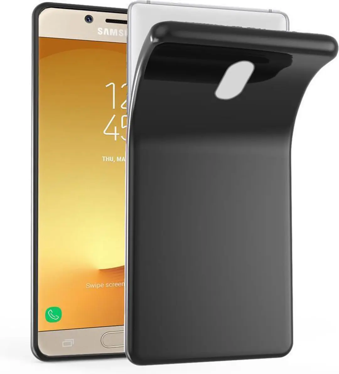 Cadorabo Hoesje geschikt voor Samsung Galaxy J3 2017 in ZWART