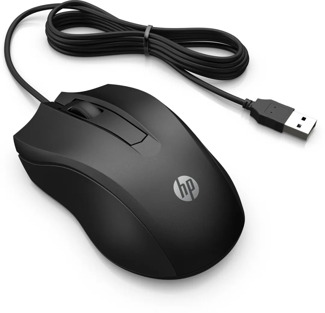 HP 105 Muis - 3 Knoppen - USB-A - Zwart