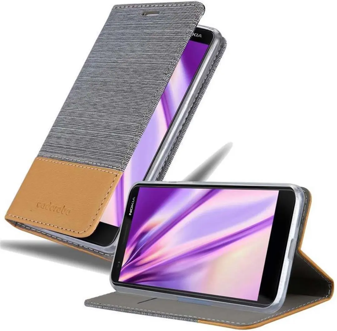 Cadorabo Hoesje geschikt voor Nokia 3.1 in LICHTGRIJS BRUIN