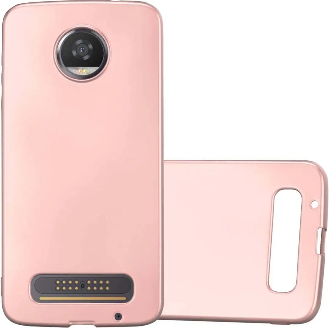 Cadorabo Hoesje geschikt voor Motorola MOTO Z2 in METALLIC ROSE GOUD