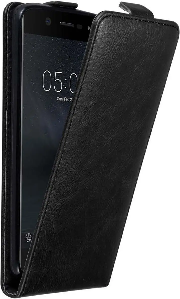 Cadorabo Hoesje geschikt voor Nokia 5 2017 in ZWARTE NACHT