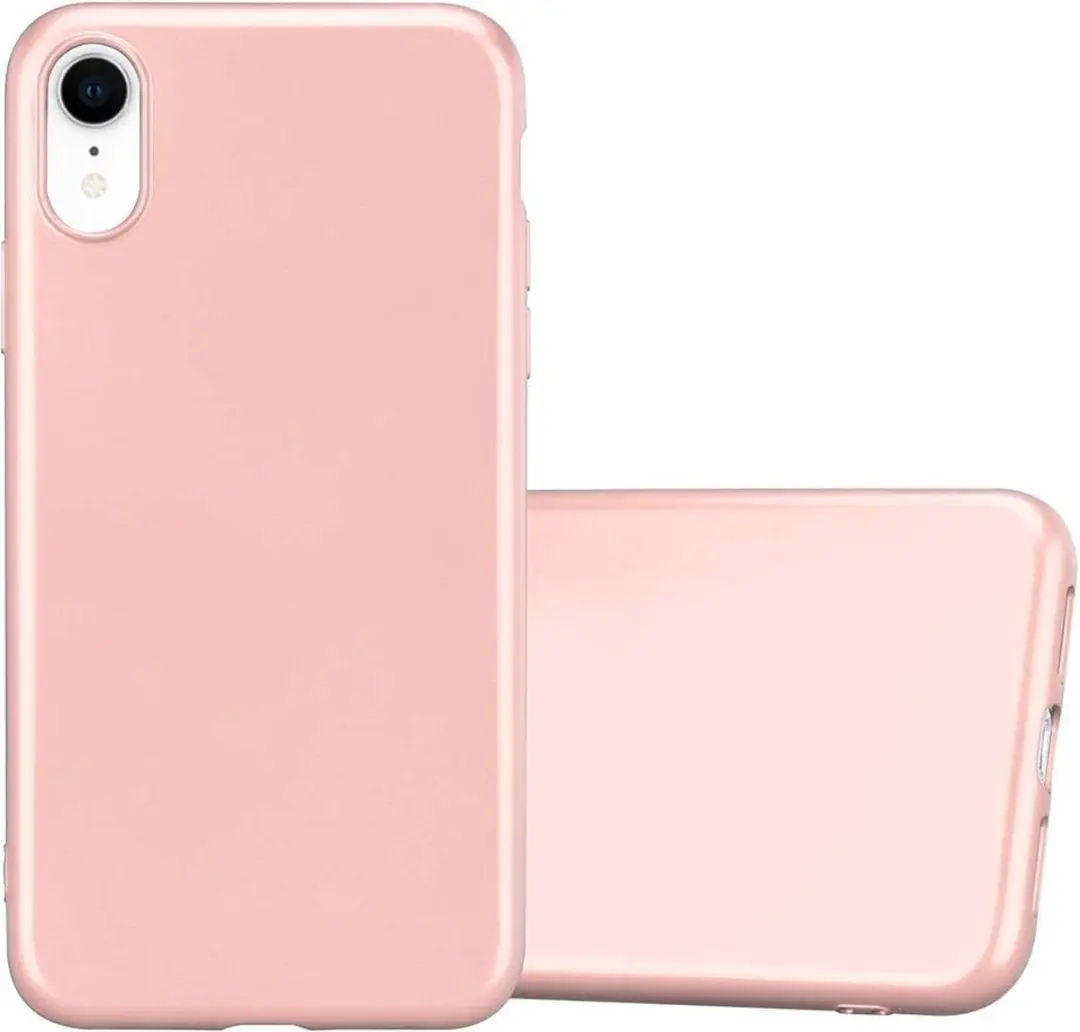 Cadorabo Hoesje geschikt voor Apple iPhone XR in METALLIC ROSE GOUD