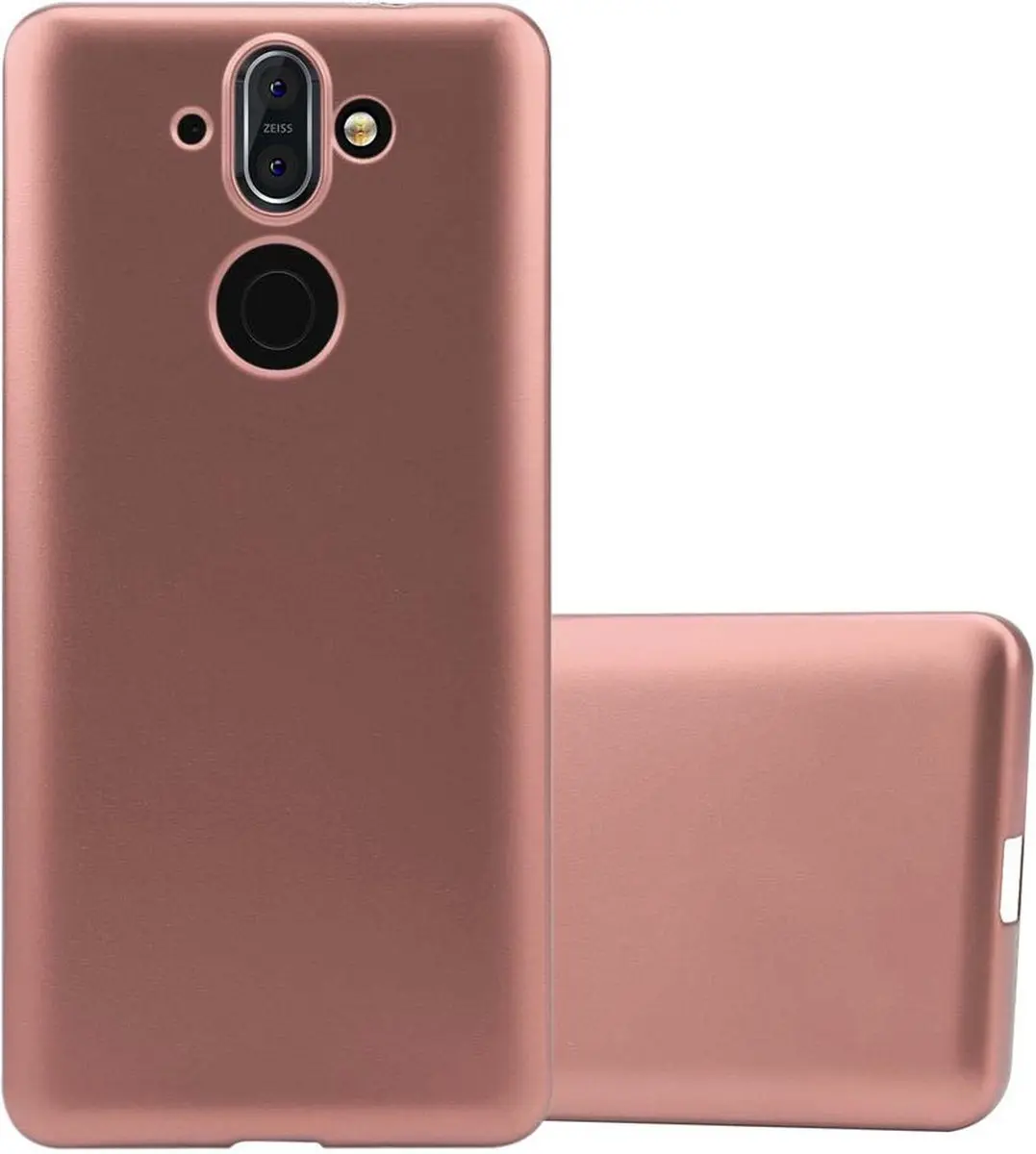 Cadorabo Hoesje geschikt voor Nokia 8 Sirocco in METALLIC ROSE GOUD