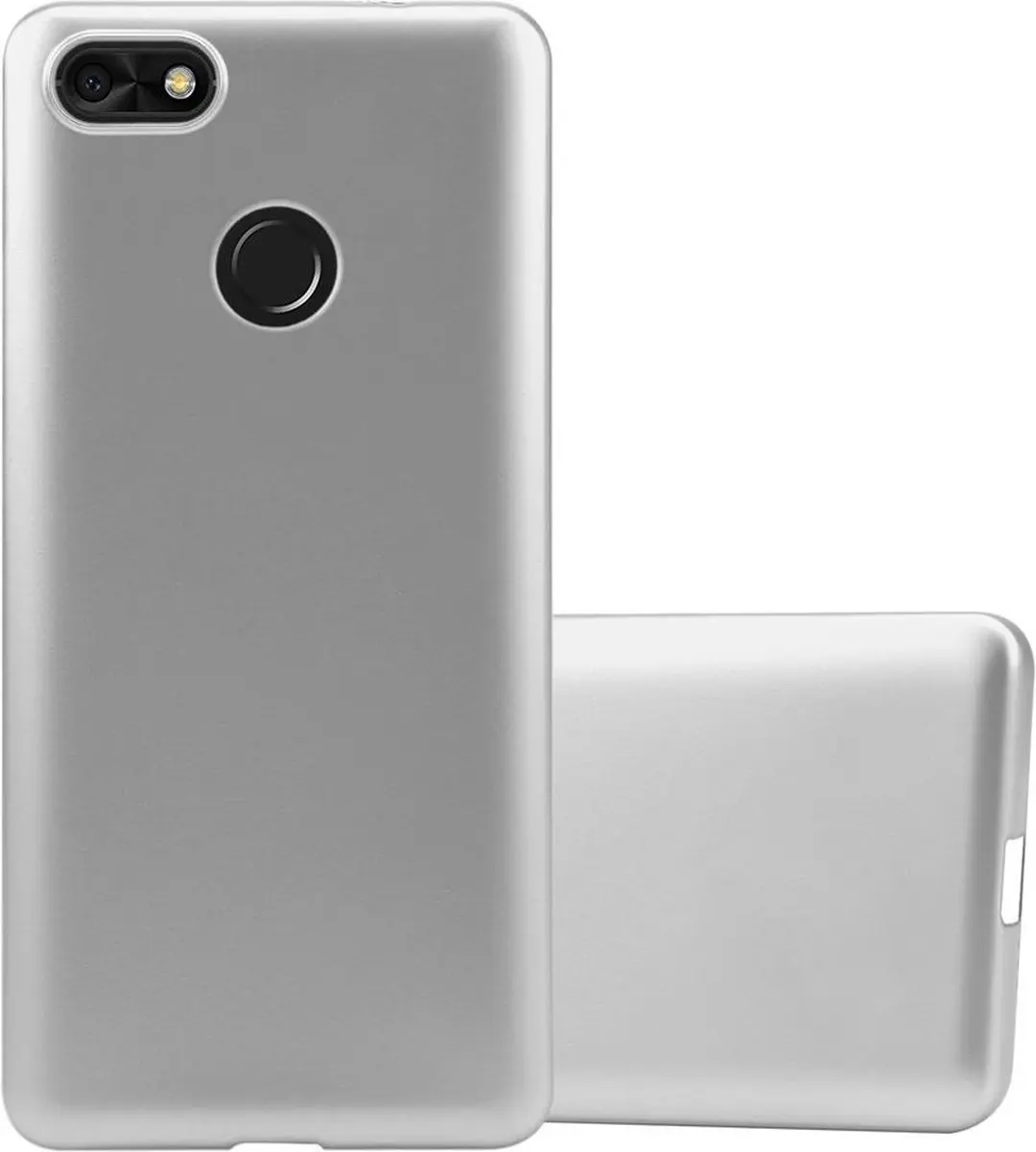 Cadorabo Hoesje geschikt voor Huawei Y6 PRO 2017 in METALLIC ZILVER