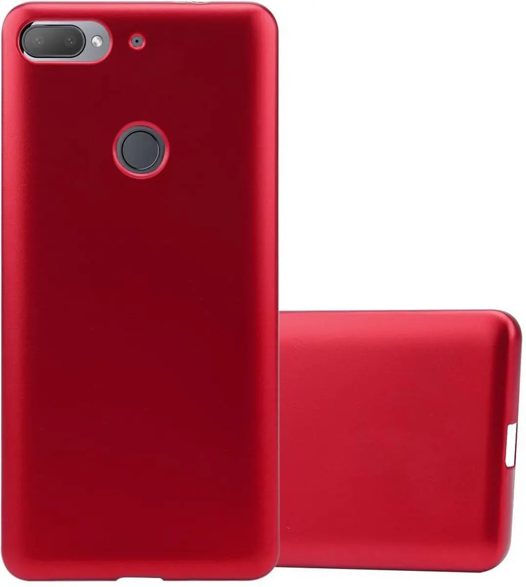 Cadorabo Hoesje geschikt voor HTC Desire 12 PLUS in METALLIC ROOD