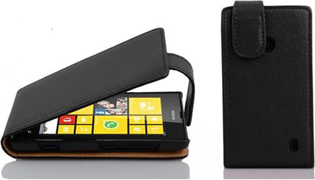 Cadorabo Hoesje geschikt voor Nokia Lumia 520 / 521 in ZWARTE OXIDE
