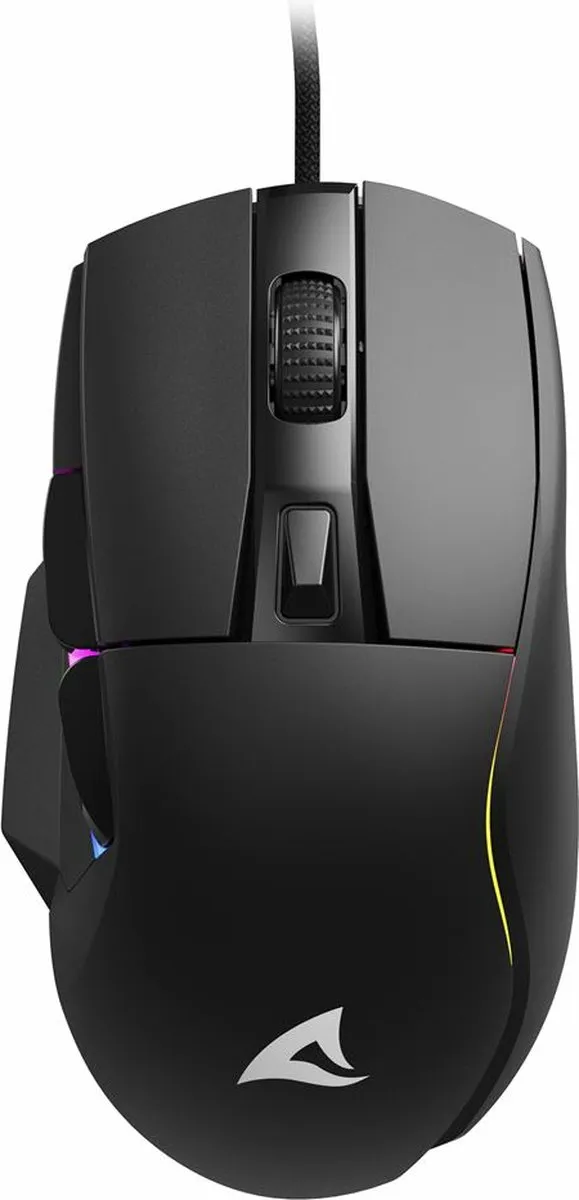 Sharkoon SGM35 Muis - 6400 DPI - Rechtshandig - Wit