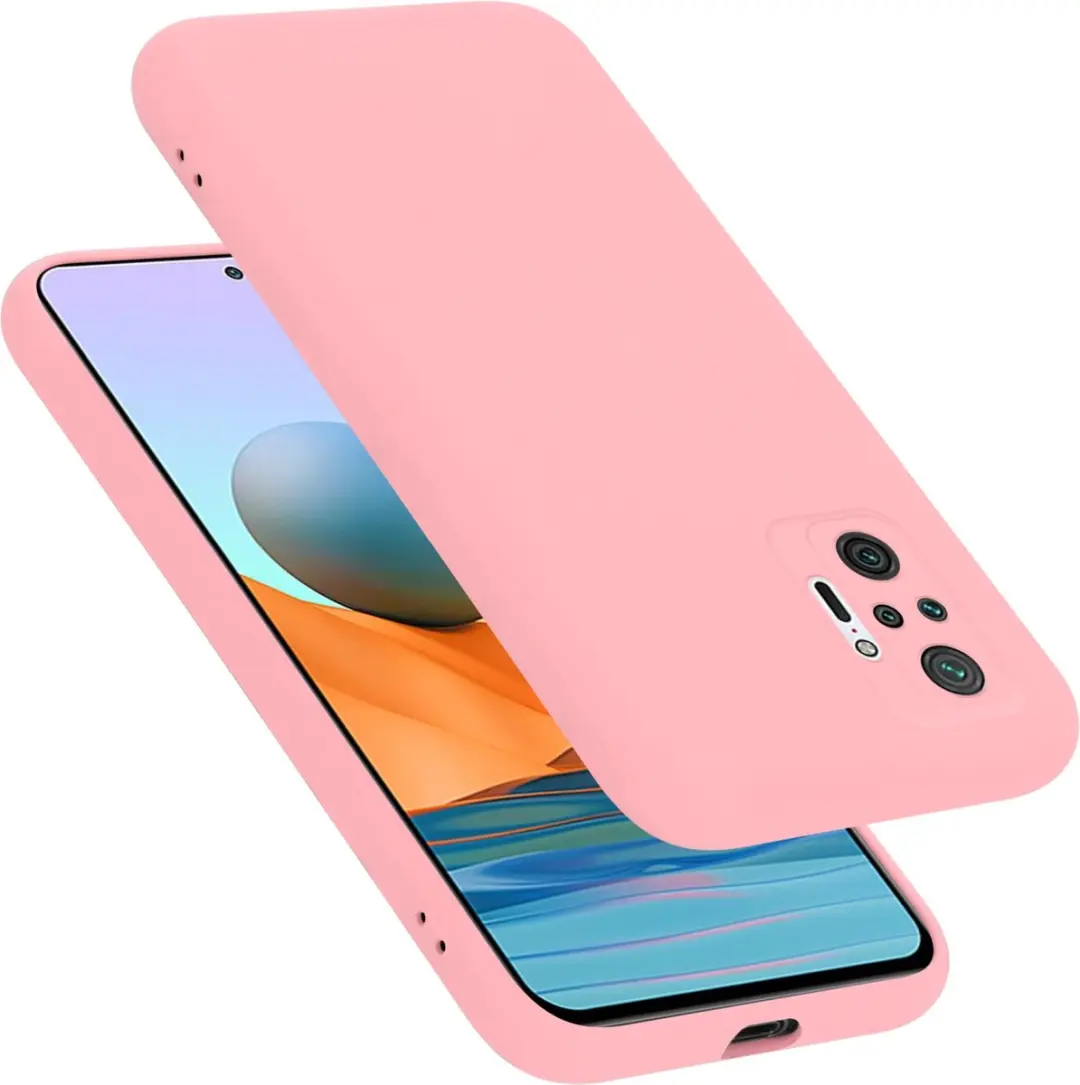 Cadorabo Hoesje geschikt voor Xiaomi RedMi NOTE 10 PRO in LIQUID ROZE