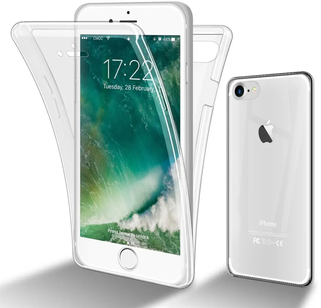 Cadorabo Hoesje geschikt voor Apple iPhone 7 / 7S / 8 / SE 2020 in TRANSPARANT