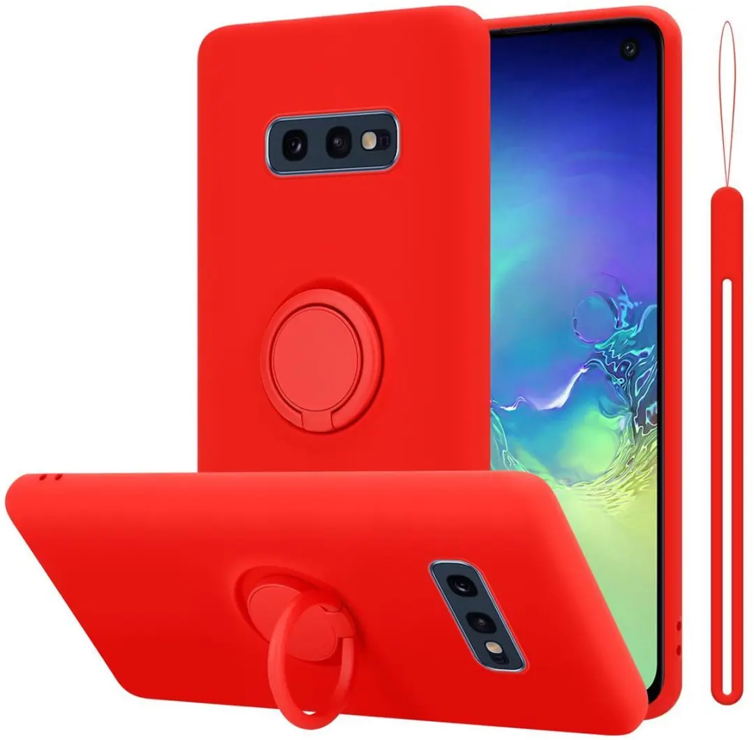 Cadorabo Hoesje geschikt voor Samsung Galaxy S10e in LIQUID ROOD