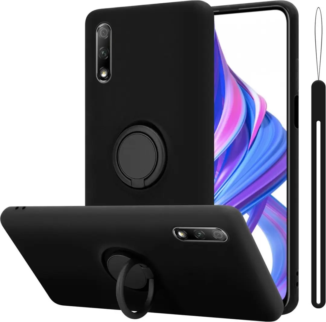 Cadorabo Hoesje geschikt voor Honor 9X in LIQUID ZWART