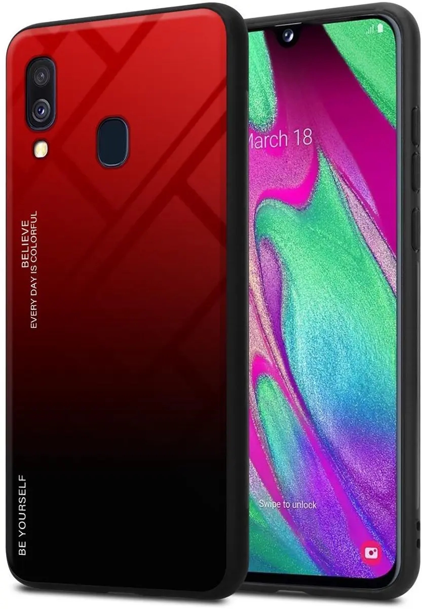 Cadorabo Hoesje geschikt voor Samsung Galaxy A40 in ROOD