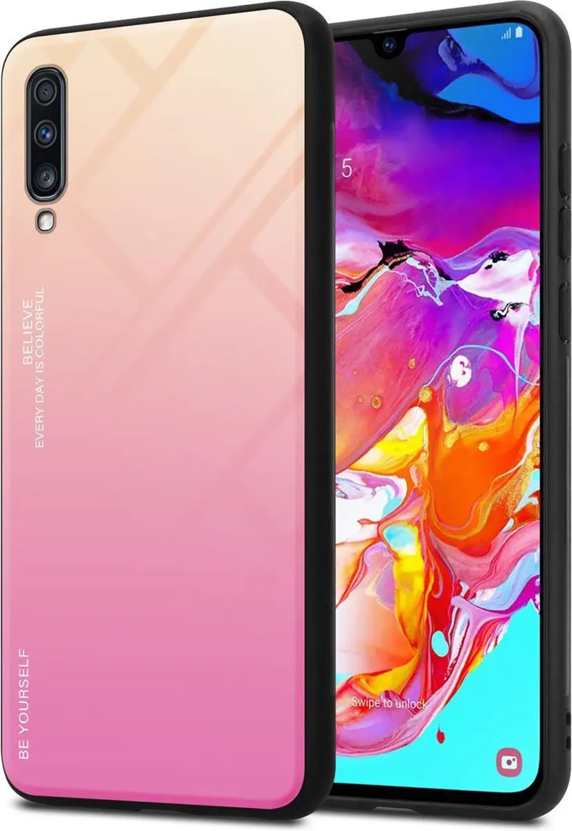 Cadorabo Hoesje geschikt voor Samsung Galaxy A70 / A70s in GEEL