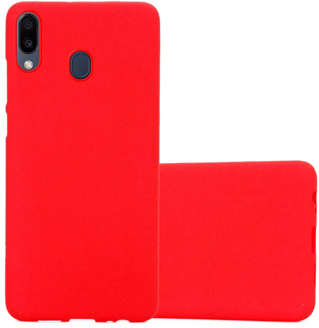 Cadorabo Hoesje geschikt voor Samsung Galaxy M20 in FROST ROOD