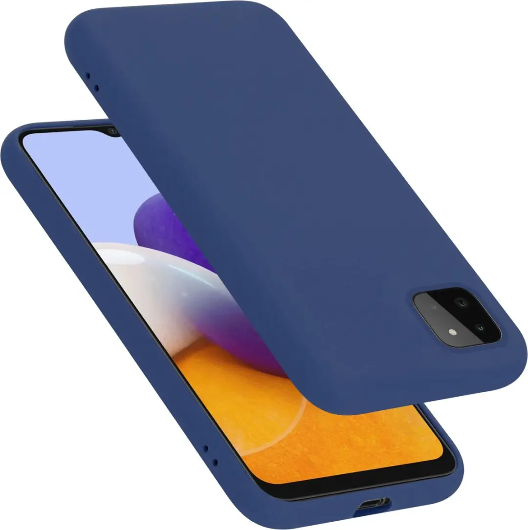 Cadorabo Hoesje geschikt voor Samsung Galaxy A22 5G in LIQUID BLAUW