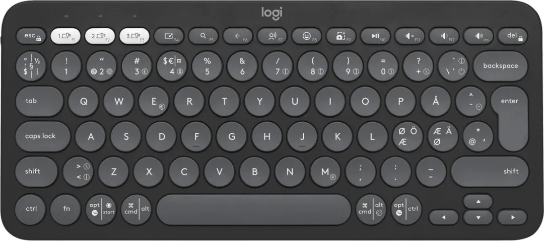 Logitech Pebble Keys 2 K380s - Draadloos Toetsenbord - Bluetooth - Qwerty - Graphite